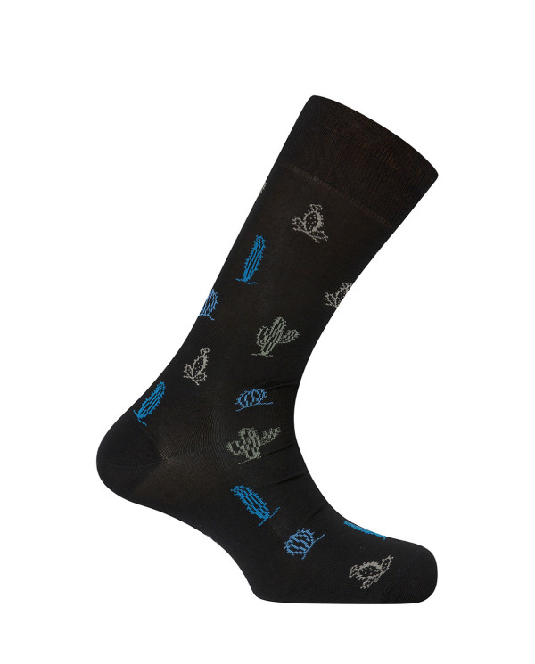 Mercerized cotton socks - cactus Color Black - 1
