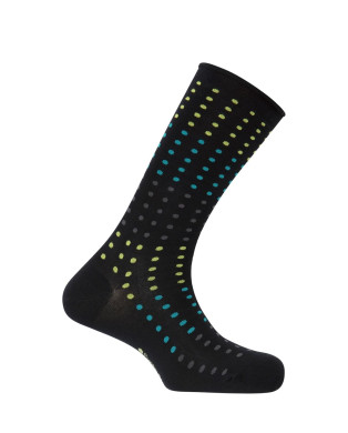 Calcetines de algodón - lunares - puño roulé Couleur Noir - 1