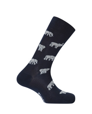 Cotton socks - elephants Color Navy - 1