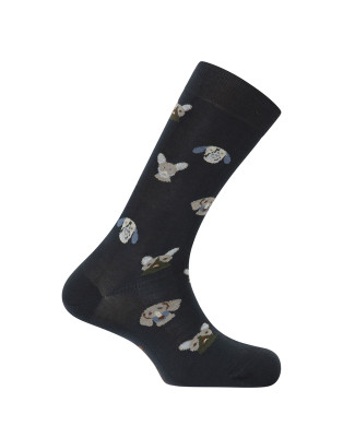 Chaussettes en coton - chiens Couleur Gris - 1