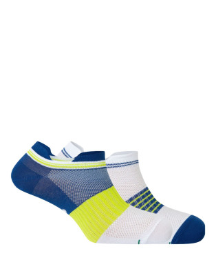 Lot de 2 chaussettes de sport unisexes en coton - fantaisie Couleur Blanc - 1