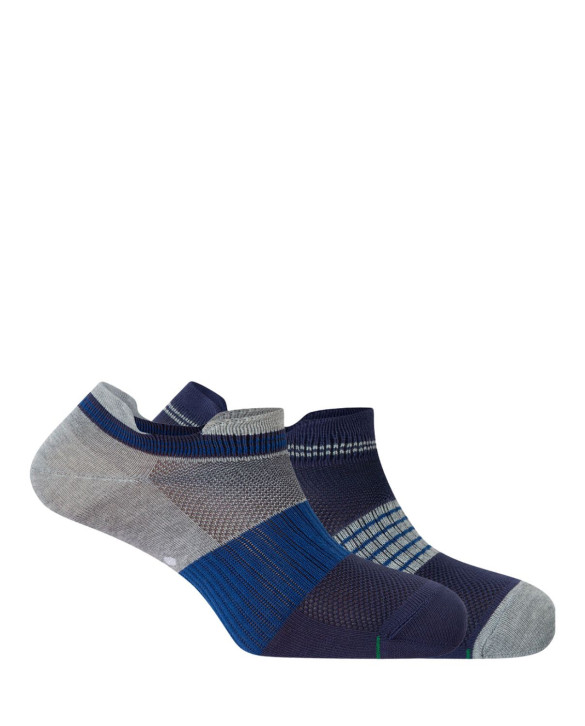 Pack de 2 mitjons de cotó esportius unisex - fantasia Color MarÍ - 1