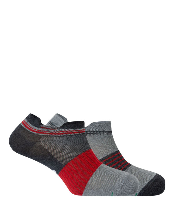 Pack de 2 mitjons de cotó esportius unisex - fantasia Color Gris - 1