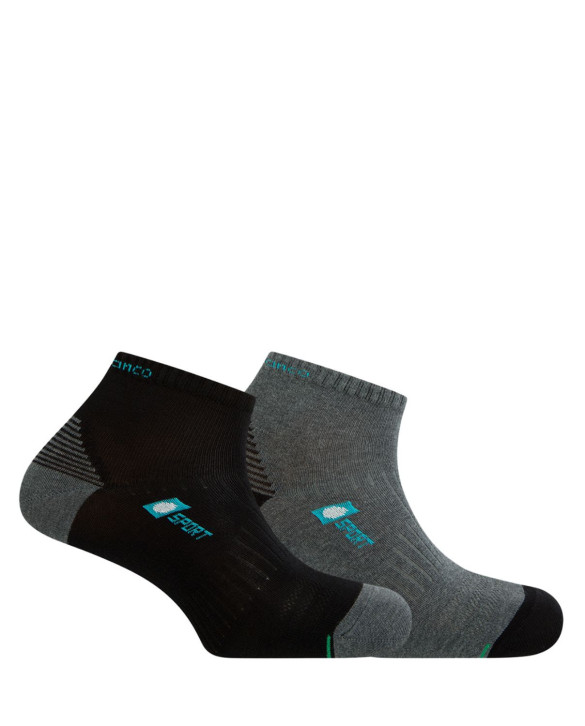 Pack of 2 unisex sports cotton socks Color Assorted - 1