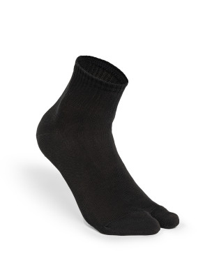 Mitjons de cotó esportius unisex - dit Color Negre - 1